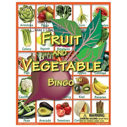 Lucy Hammett Fruit and Vegetable Bingo Game Nutrition Learning Tool for Kids & Classrooms