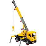ksmtoys Lena Construction Toys Powerful Giants Toy Crane Truck with 360Â° Rotating and 3 ft extendable Boom in Yellow and Black Fully Functional Toys for Boys or Girls Age 3+