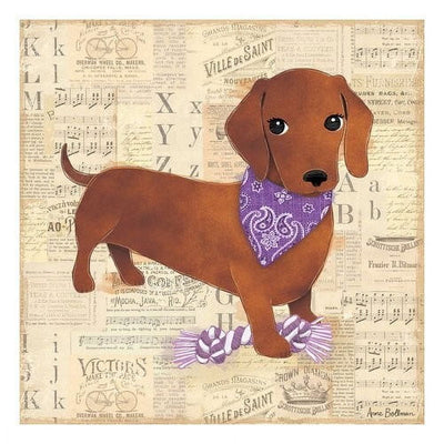 Oopsy Daisy's Dachshund Girl Canvas Wall Art - Size 10x10