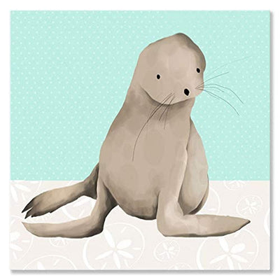 Oopsy Daisy's Sam the Sea Lion Canvas Wall Art - Size 10x10