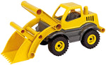 Lena Eco Active Earth Mover Front Loader Bulldozer Truck is a Eco Friendly BPA and Phthalates Free Biodegradable Green Toy Manufactured from Food Grade Resin and Wood, Yellow, 11x8x6