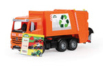 Lena ACTROS Toy Garbage Truck for 3 Year Old Boys and Girls Realistic Trash Waste Management Garbage bin Orange and Silver, 1:15 Scale Model