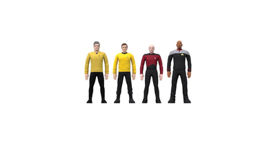 Star Trek Captains - 4 Character Pack - Articulated Action Figures, Flex It - Pose It!, Collectible Toy Miniatures