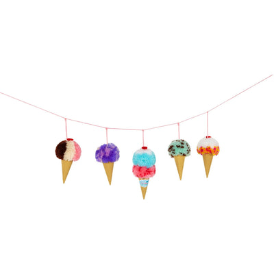 Pom Pom Wow DIY Ice Cream Cone Banner