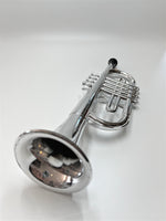 My First Toy Trumpet for Kids in Silver Finish with 4 Keys is a Great Learning Kid Toy Instrument and Teaching Tool for Children Ages 3+ BPA Free.