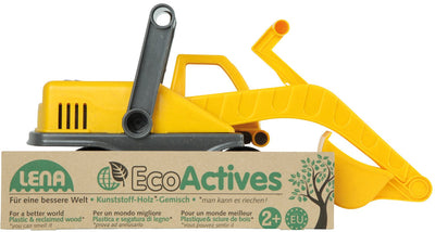 Lena Eco Active Excavator Toy Truck | Kids Digger Excavator for Indoor and Outdoor Play | BPA and Phthalates Free Food Grade Resin and Environmental Friendly Construction Vehicle Toy (Yellow)(11x8x6)