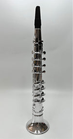 My First Toy Clarinet for Kids in Silver Finish with Standard Keys is a Great Learning Kid Toy Instrument and Teaching Tool for Children Ages 3+ BPA Free.