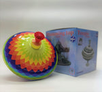 Classic Multicolor CHORAL musical Spinning Tin Top Toy from KsmToys by Bolz. The Buzzing Hum Gets Louder As The Top Spins Faster. 18M+