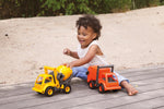 LENA Eco Active Cement Mixer Toy Truck for Kids, Easy Grab Handle and Flip Open Cab, Super Sturdy Construction for Sanbox or indoor Action