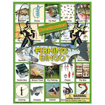 Fishing Bingo Educational Game Learn Fish Species and Gear for Young Anglers