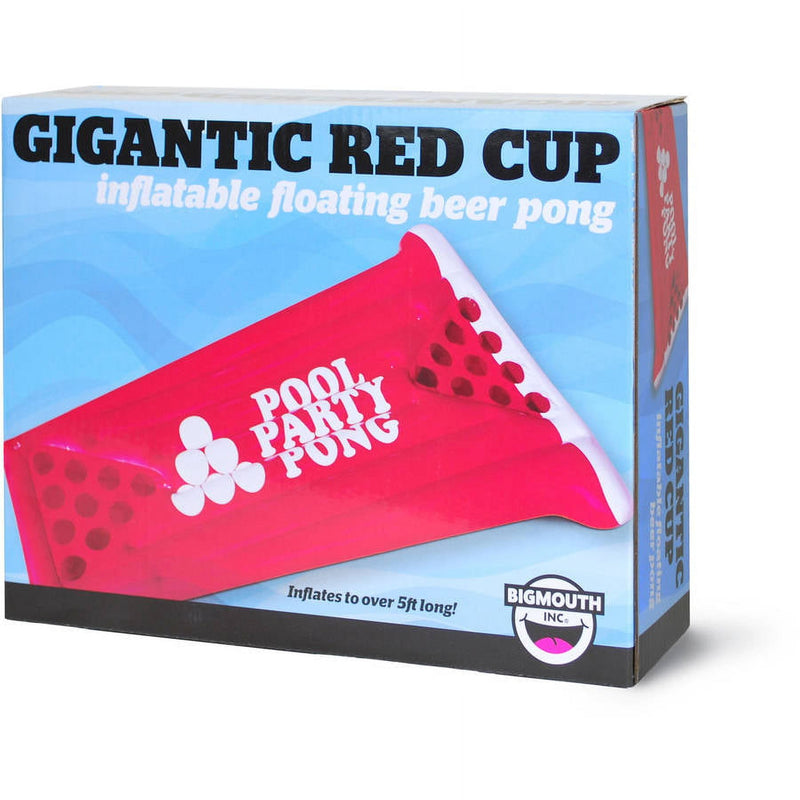 Bigmouth Red Cup Party Pong Inflatable Pool Float Pong Table
