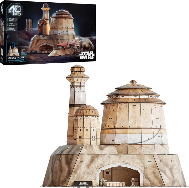 4D Build, Star Wars Jabba’s Palace 3D Model Kit, Star Wars Collectibles & Desk Décor, Adult Puzzles, Building Toys, 3D Puzzles for Adults & Teens, 340 Pieces, Gift Ideas for Ages 12 & Up