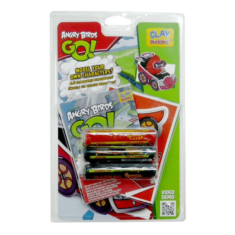GIROMAX Angry Birds Clay Buddies – Red Bird Character Modeling Clay Kit