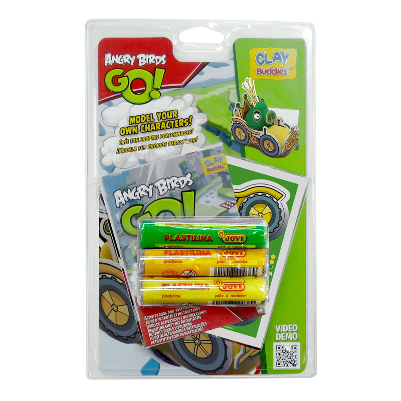 GIROMAX Angry Birds Go! Clay Buddies – Create & Mold Character Modeling Clay Kit