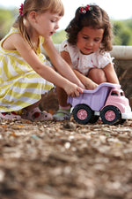 Green Toys Pink Dump Truck â€“ BPA-Free Recycled Plastic Toy Truck with Working Dump Bed and Chunky Wheels for Toddlers Ages 1+