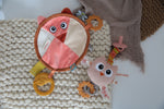 Dolce Fiona the fox comforter and Ollie the owl pacifier clip holder