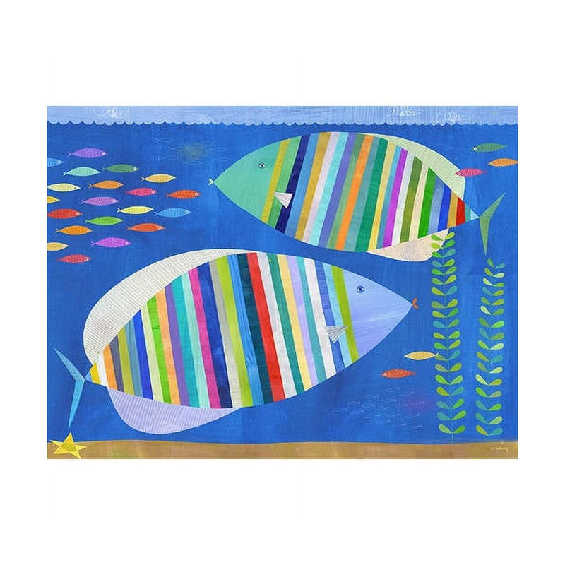 Oopsy Daisy's Tropical Fish Friends Canvas Wall Art - Size 14x10