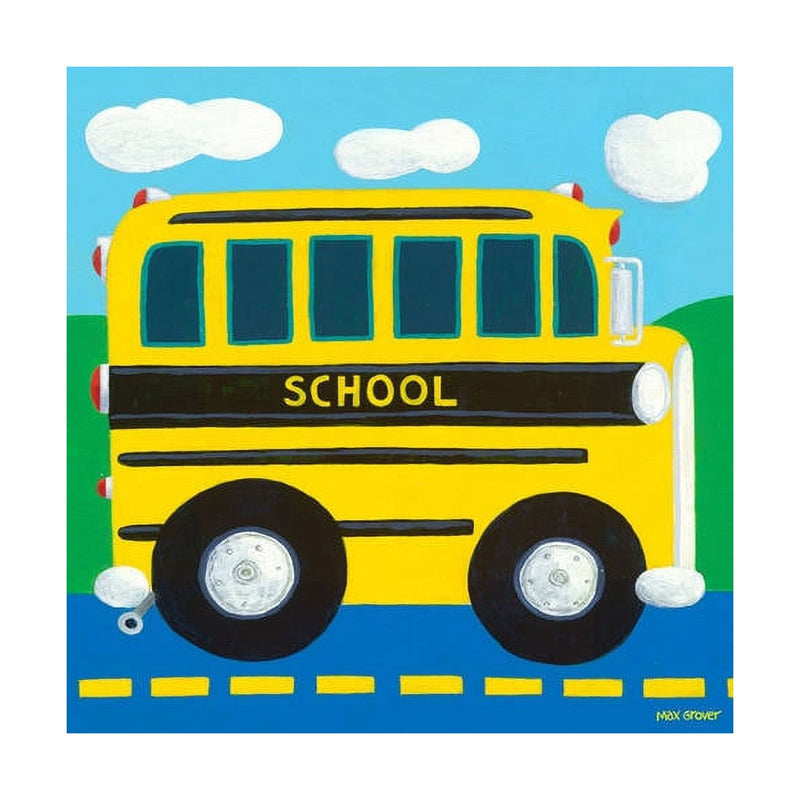 Oopsy Daisy's School Bus Canvas Wall Art - Size 10x10