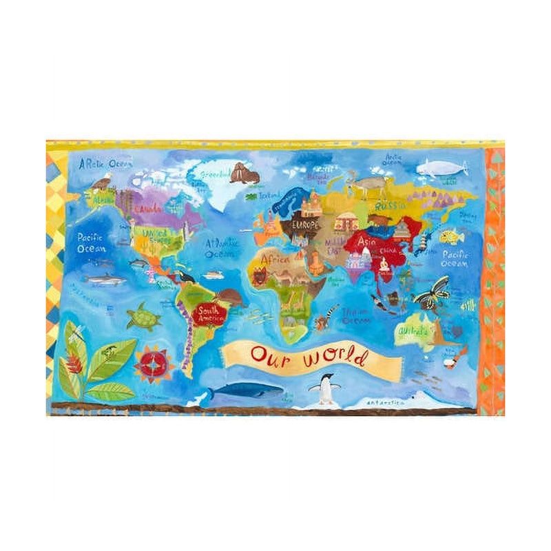 Oopsy Daisy's Our World Canvas Wall Art - Size 40x24