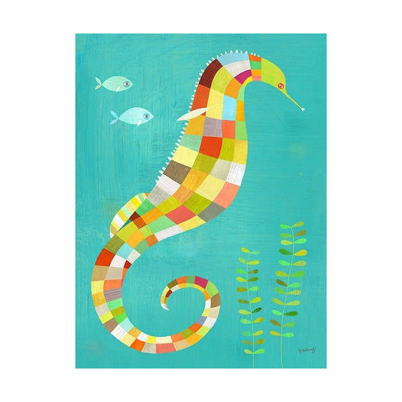 Oopsy Daisy's Under the Seahorse Canvas Wall Art - Size 10x14