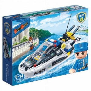 BanBao Police Speedboat Building Kit STEM Toy (225 pcs) Building Set for Kids