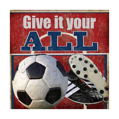 Oopsy Daisy's Give It Your All - Soccer Canvas Wall Art - Size 14x14