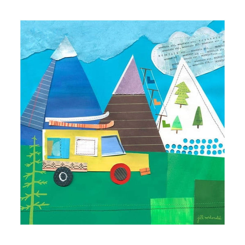 Oopsy Daisy's On the Road-Mountains Canvas Wall Art - Size 14x14