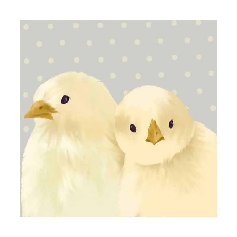 Oopsy Daisy's Mike & Mark - Gray with Cream Canvas Wall Art - Size 10x10
