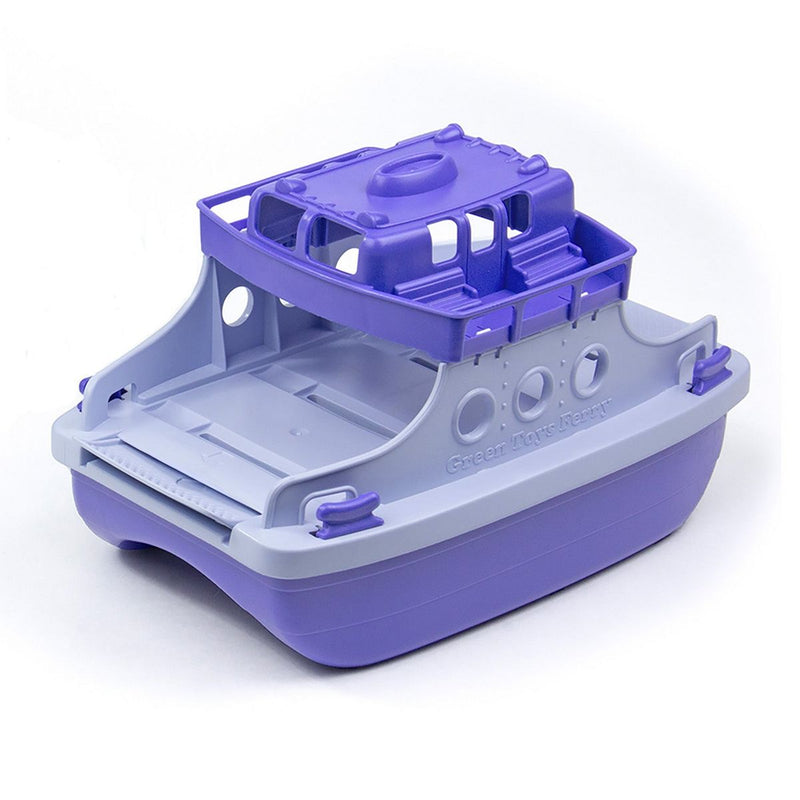 Green Toys OceanBound Ferry  BPA-Free Recycled Plastic Floating Boat Toy with Working Ramp, Dishwasher Safe