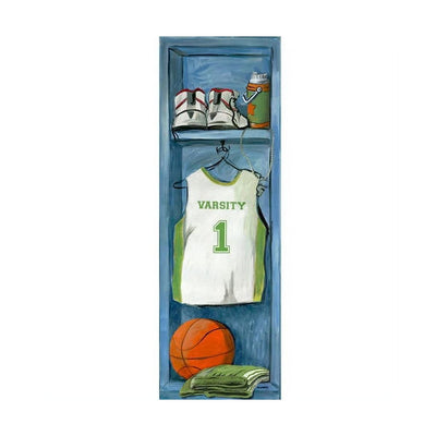 Oopsy Daisy's Basketball Locker Canvas Wall Art - Size 12x36