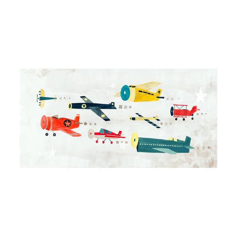 Oopsy Daisy's Airplanes On The Move Canvas Wall Art - Size 24x12
