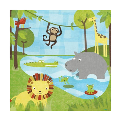 Oopsy Daisy Too's Safari Canvas Wall Art Size   21x21