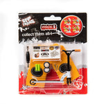 Grip & Tricks Mini Pro Finger White Scooter Set with Changeable Tires and Handlebar