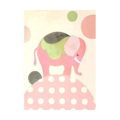 Oopsy Daisy's Ella Elephant - Pink Canvas Wall Art - Size 10x14