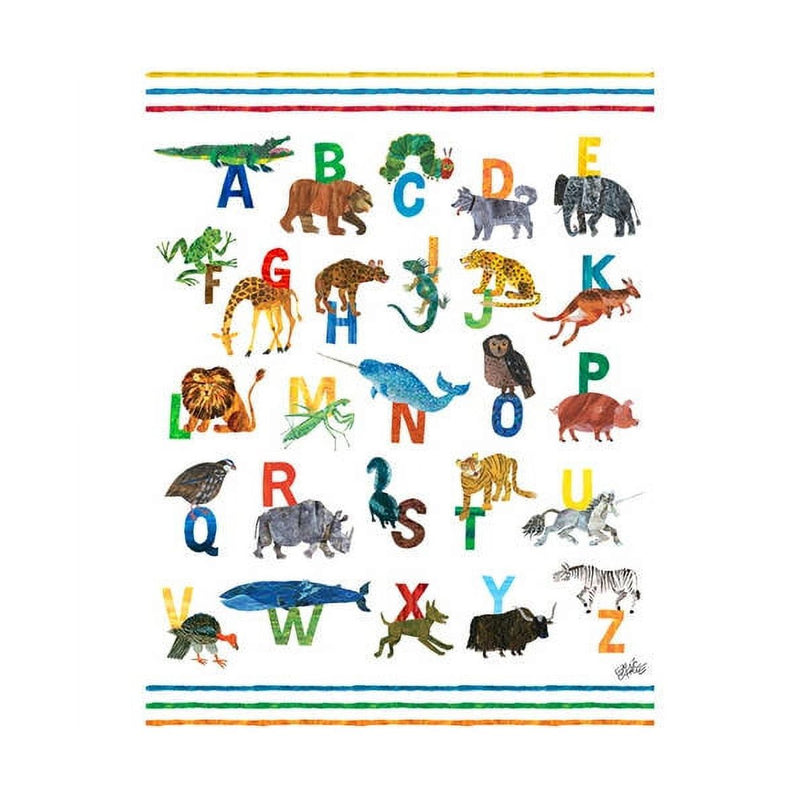Oopsy Daisy's Eric Carle’s ABC's - Boy Canvas Wall Art - Size 18x24