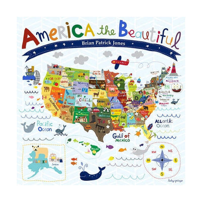 Oopsy Daisy's Beautiful America Canvas Wall Art - Size 18x18