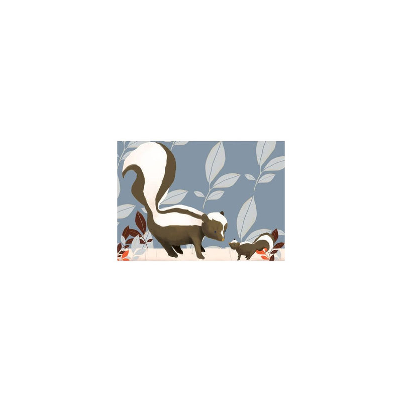 Oopsy Daisy's Sweet Skunks_Blue Canvas Wall Art - Size 14x10