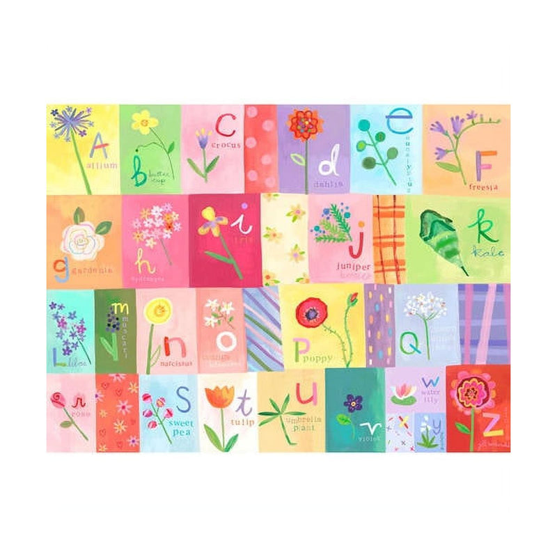 Oopsy Daisy's A-Z Flowers Canvas Wall Art - Size 24x18