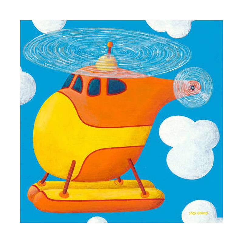 Oopsy Daisy's Helicopter Canvas Wall Art - Size 10x10