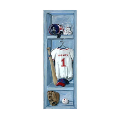 Oopsy Daisy's Baseball Locker Canvas Wall Art - Size 12x36