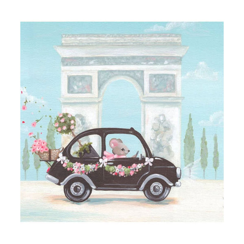 Oopsy Daisy's Little Black Car Canvas Wall Art - Size 10x10