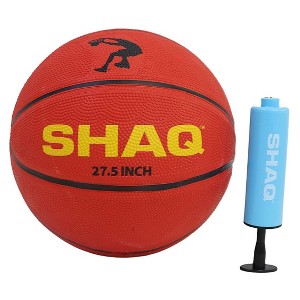 SHAQ Youth Basketball 27.5" Size 5 with Mini Pump Basketball Size 5 Kids Basketball Outdoor Indoor Basketball SHAQ Youth