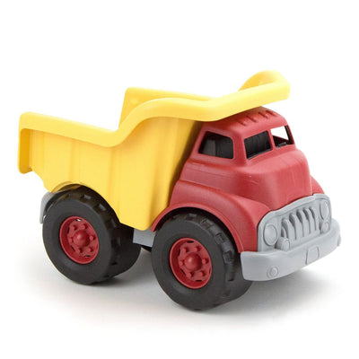 Green Toys Red/Yellow Dump Truck â€“ BPA-Free Recycled Plastic Toy Truck with Working Dump Bed and Chunky Wheels for Toddlers Ages 1+