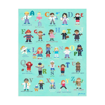 Oopsy Daisy's A to Z Professionals Canvas Wall Art - Size 14x18
