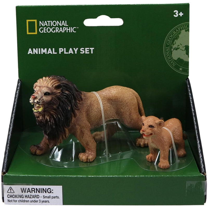National Geographic Lion and cub Figurines, 2 pc