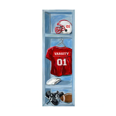 Oopsy Daisy's Football Locker Canvas Wall Art - Size 12x36