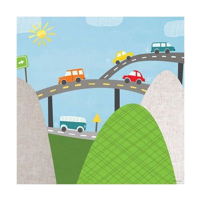 Oopsy Daisy's Cars on the Move Canvas Wall Art - Size 10x10