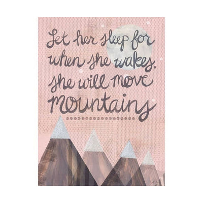 Oopsy Daisy's Let Her Sleep Canvas Wall Art - Size 14x18