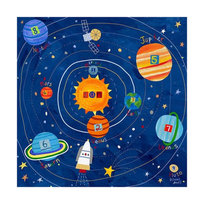 Oopsy Daisy Too's Blast Off! - Solar System Canvas Wall Art Size   21x21