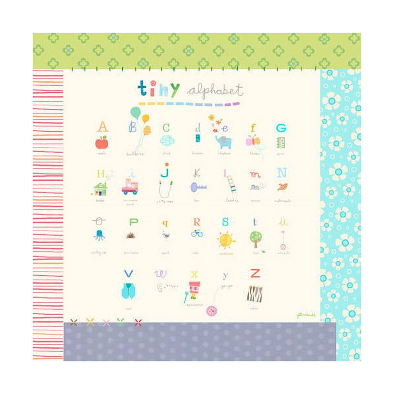 Oopsy Daisy's Tiny Alphabet Canvas Wall Art - Size 24x24